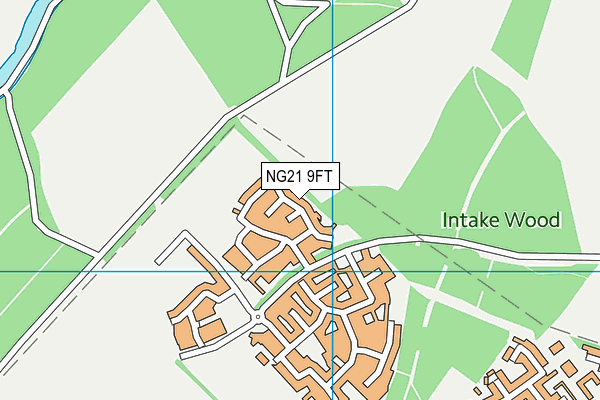 NG21 9FT map - OS VectorMap District (Ordnance Survey)
