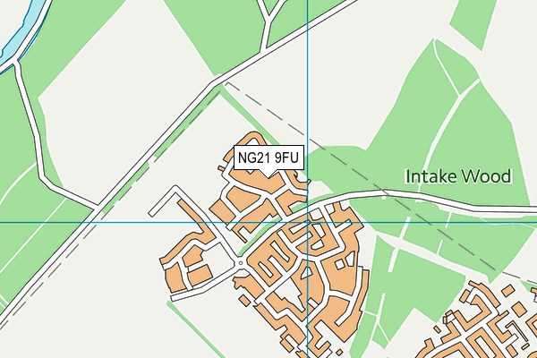 NG21 9FU map - OS VectorMap District (Ordnance Survey)