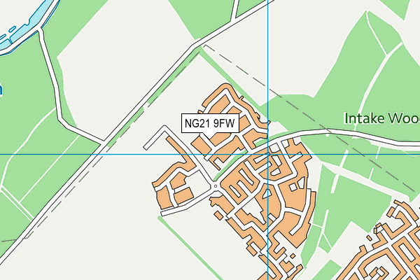 NG21 9FW map - OS VectorMap District (Ordnance Survey)