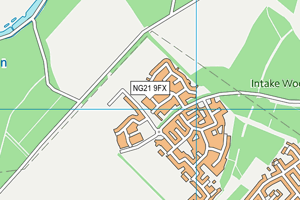 NG21 9FX map - OS VectorMap District (Ordnance Survey)