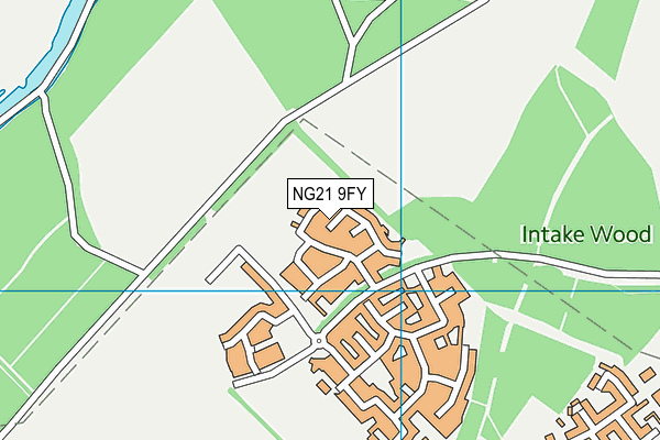 NG21 9FY map - OS VectorMap District (Ordnance Survey)