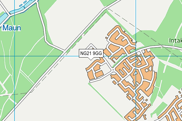 NG21 9GG map - OS VectorMap District (Ordnance Survey)