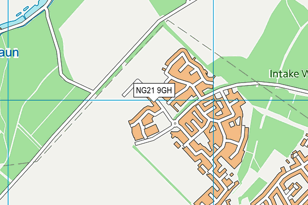 NG21 9GH map - OS VectorMap District (Ordnance Survey)
