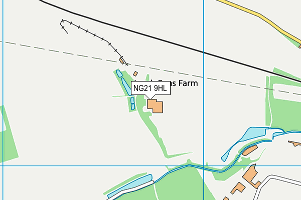 NG21 9HL map - OS VectorMap District (Ordnance Survey)