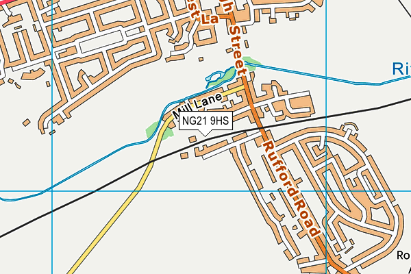 NG21 9HS map - OS VectorMap District (Ordnance Survey)