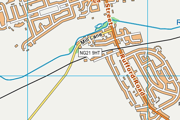 NG21 9HT map - OS VectorMap District (Ordnance Survey)