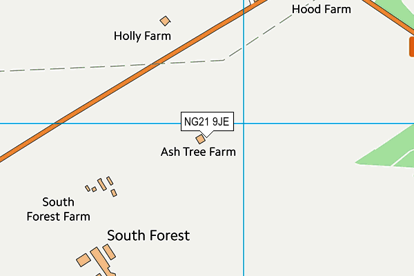 NG21 9JE map - OS VectorMap District (Ordnance Survey)