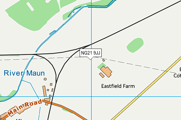 NG21 9JJ map - OS VectorMap District (Ordnance Survey)