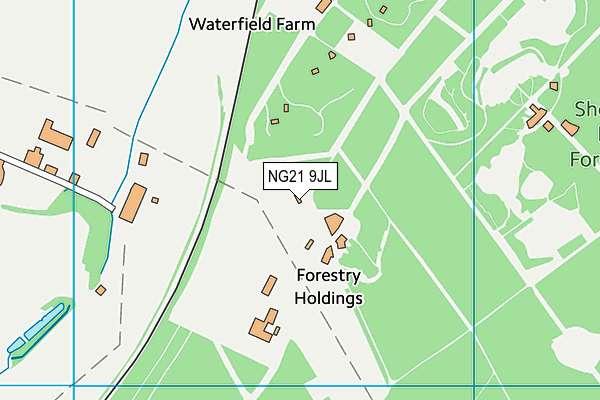 NG21 9JL map - OS VectorMap District (Ordnance Survey)