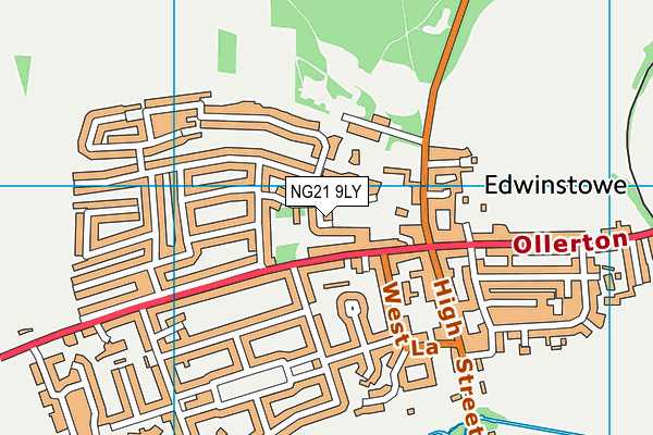 NG21 9LY map - OS VectorMap District (Ordnance Survey)