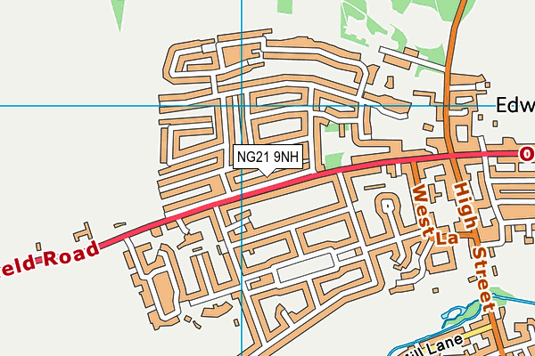 NG21 9NH map - OS VectorMap District (Ordnance Survey)