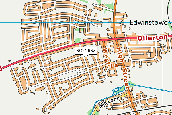 Map of EDWINSTOWE CONVENIENCE STORE LTD at district scale