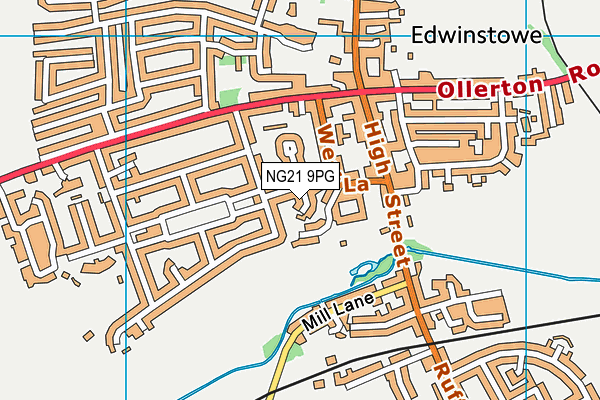 NG21 9PG map - OS VectorMap District (Ordnance Survey)