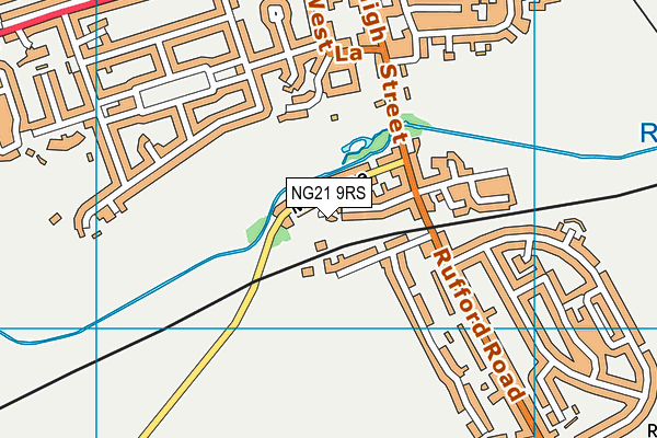 NG21 9RS map - OS VectorMap District (Ordnance Survey)