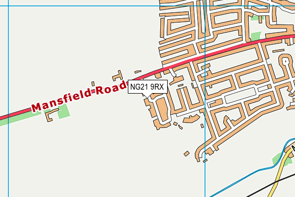 NG21 9RX map - OS VectorMap District (Ordnance Survey)