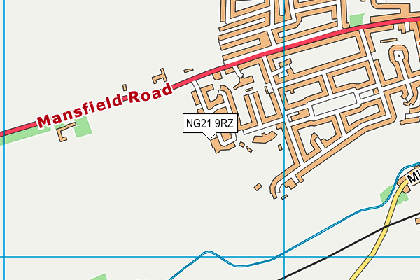 NG21 9RZ map - OS VectorMap District (Ordnance Survey)