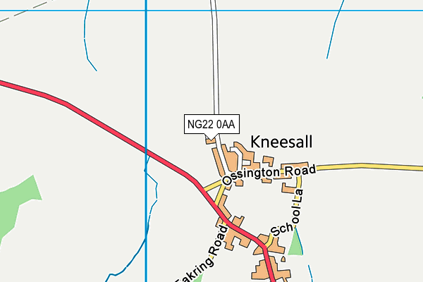 NG22 0AA map - OS VectorMap District (Ordnance Survey)