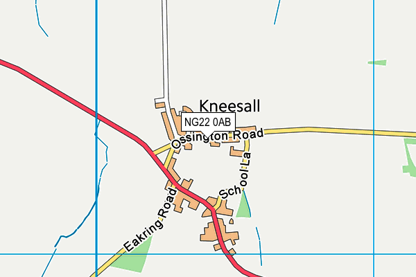 Kneesall CofE Primary School map (NG22 0AB) - OS VectorMap District (Ordnance Survey)