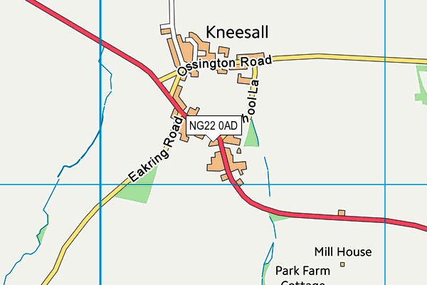 NG22 0AD map - OS VectorMap District (Ordnance Survey)