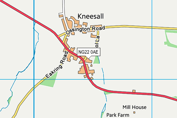 NG22 0AE map - OS VectorMap District (Ordnance Survey)