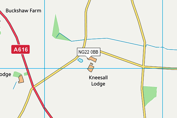 NG22 0BB map - OS VectorMap District (Ordnance Survey)