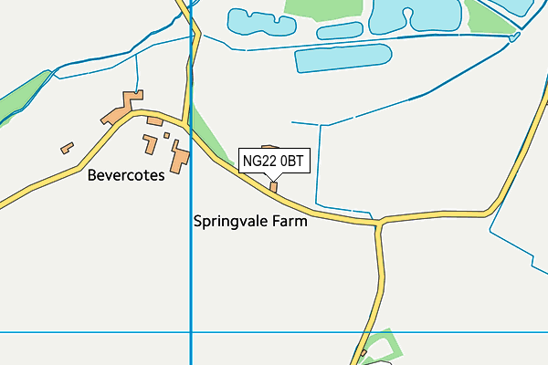 NG22 0BT map - OS VectorMap District (Ordnance Survey)
