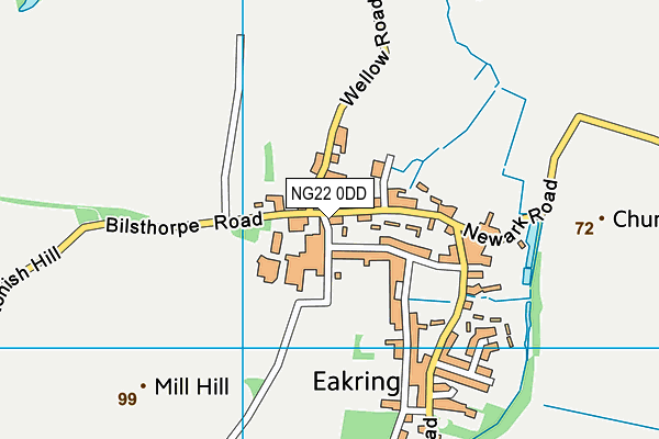 NG22 0DD map - OS VectorMap District (Ordnance Survey)