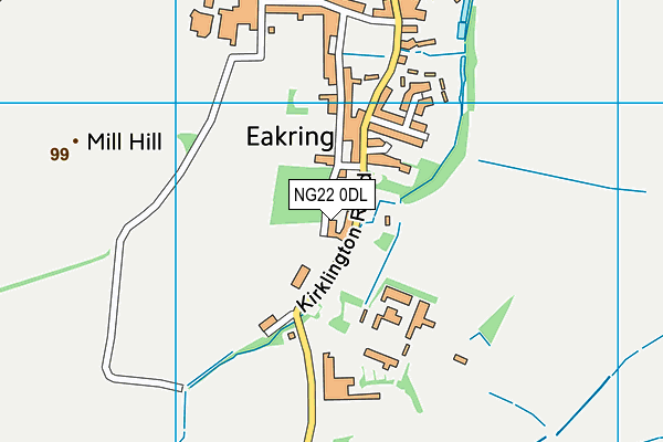 NG22 0DL map - OS VectorMap District (Ordnance Survey)