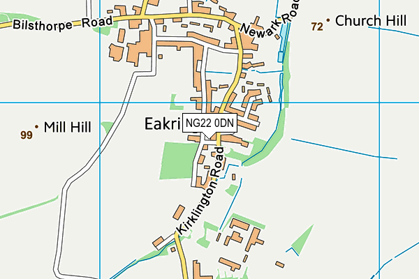 NG22 0DN map - OS VectorMap District (Ordnance Survey)