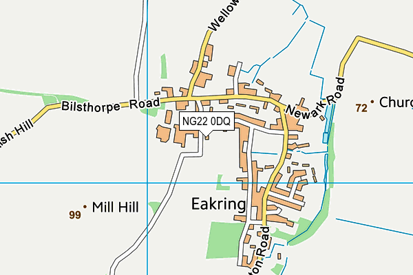 NG22 0DQ map - OS VectorMap District (Ordnance Survey)