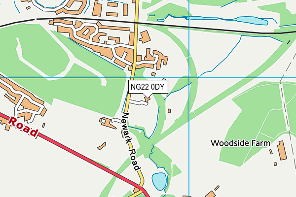 NG22 0DY map - OS VectorMap District (Ordnance Survey)