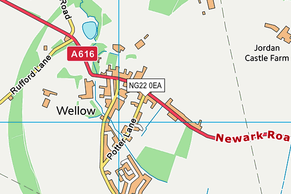 Wellow House School map (ng22 0ea) - OS VectorMap District (Ordnance Survey)