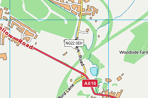 NG22 0EH map - OS VectorMap District (Ordnance Survey)