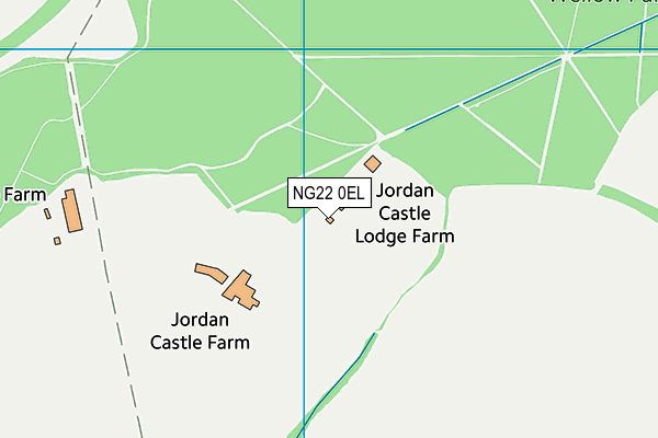 NG22 0EL map - OS VectorMap District (Ordnance Survey)