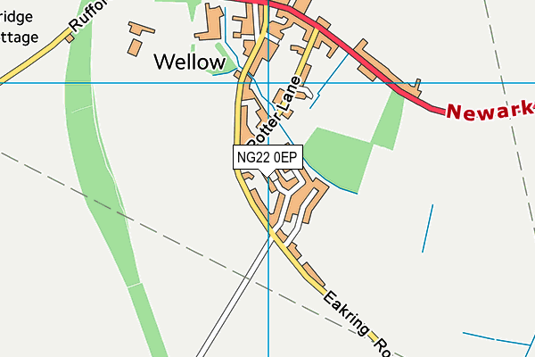 NG22 0EP map - OS VectorMap District (Ordnance Survey)