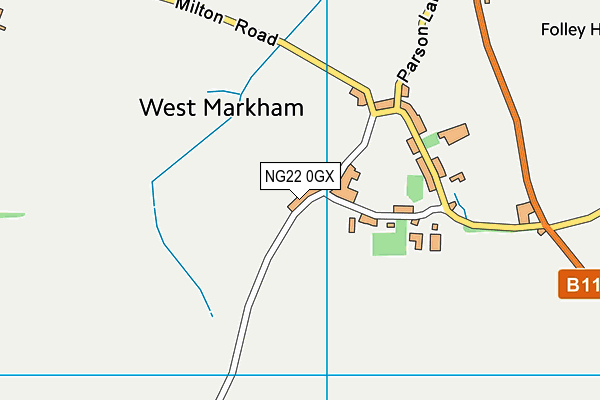 NG22 0GX map - OS VectorMap District (Ordnance Survey)