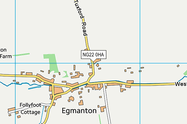 NG22 0HA map - OS VectorMap District (Ordnance Survey)