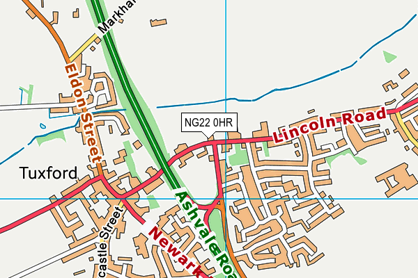 NG22 0HR map - OS VectorMap District (Ordnance Survey)