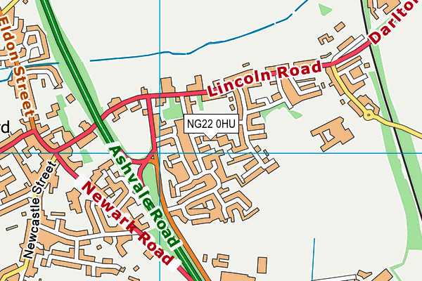 NG22 0HU map - OS VectorMap District (Ordnance Survey)