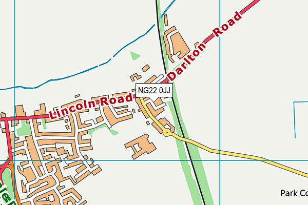NG22 0JJ map - OS VectorMap District (Ordnance Survey)