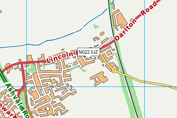 NG22 0JZ map - OS VectorMap District (Ordnance Survey)