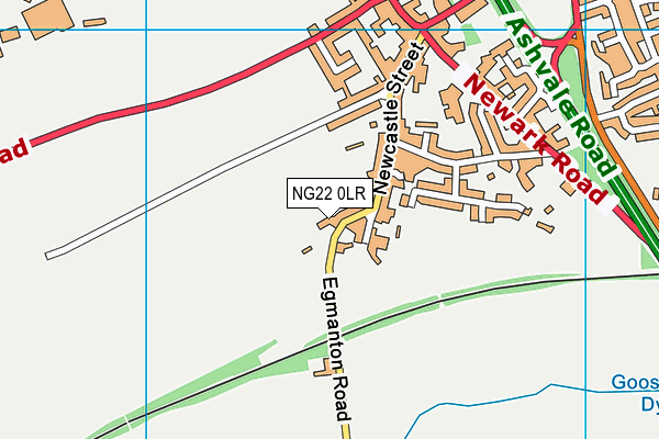 NG22 0LR map - OS VectorMap District (Ordnance Survey)