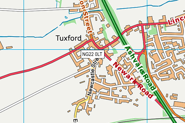 NG22 0LT map - OS VectorMap District (Ordnance Survey)