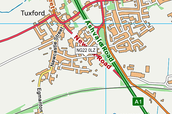 NG22 0LZ map - OS VectorMap District (Ordnance Survey)