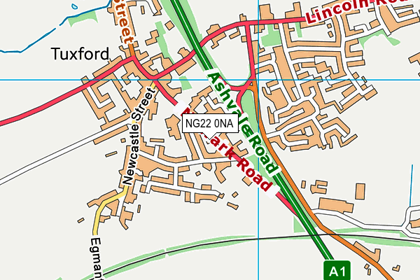 Tuxford Primary Academy map (NG22 0NA) - OS VectorMap District (Ordnance Survey)