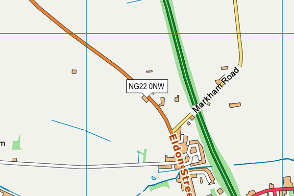 NG22 0NW map - OS VectorMap District (Ordnance Survey)