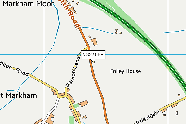 NG22 0PH map - OS VectorMap District (Ordnance Survey)