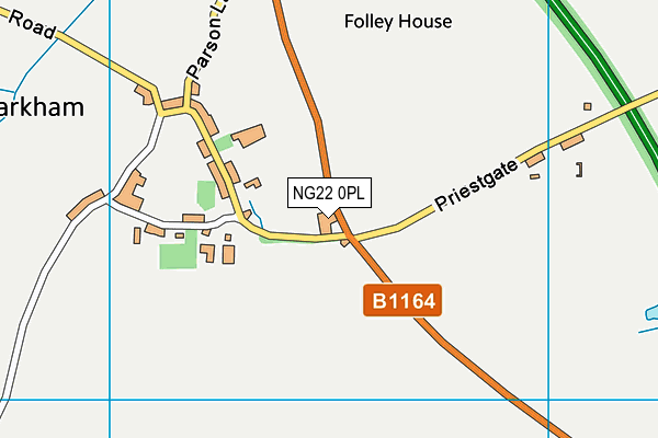 NG22 0PL map - OS VectorMap District (Ordnance Survey)