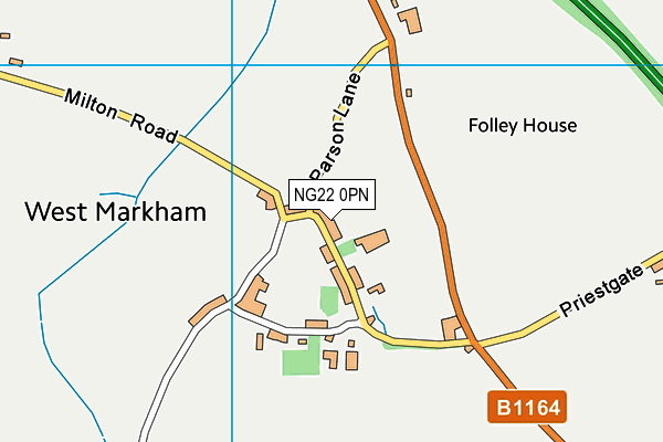 NG22 0PN map - OS VectorMap District (Ordnance Survey)