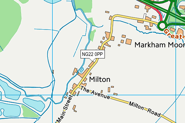 NG22 0PP map - OS VectorMap District (Ordnance Survey)